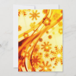 Golden jul Snöflingor Julkort