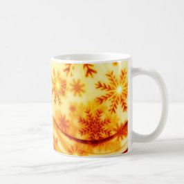 Golden jul Snöflingor Kaffemugg