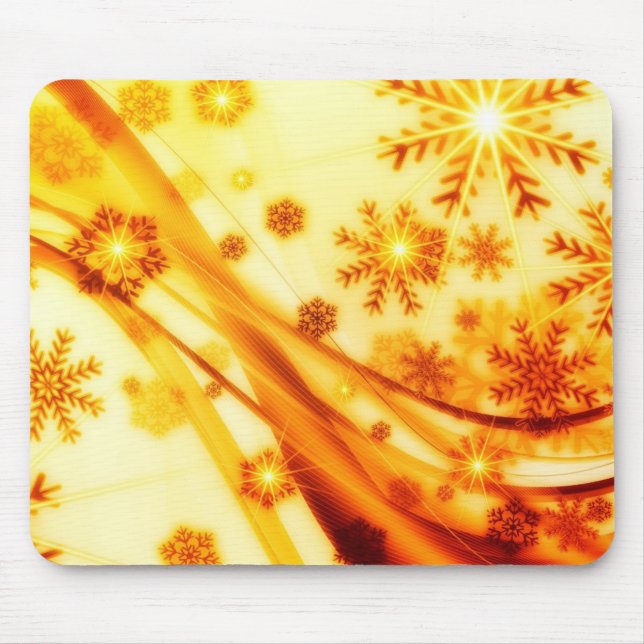 Golden jul Snöflingor Musmatta (Framsidan)