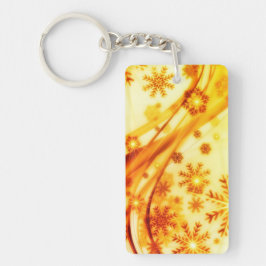 Golden jul Snöflingor Nyckelring