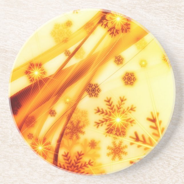 Golden jul Snöflingor Underlägg (Framsidan)