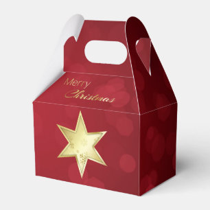 Golden jul Star Red Bokeh Presentaskar