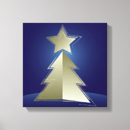 Golden Julgran Canvastryck