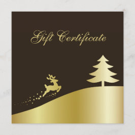 Golden Julgran med Reindeer