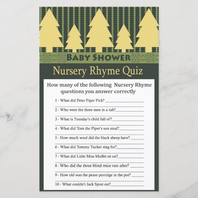 Golden Julgran Nursery Rhyme Quiz-spel (Framsida)