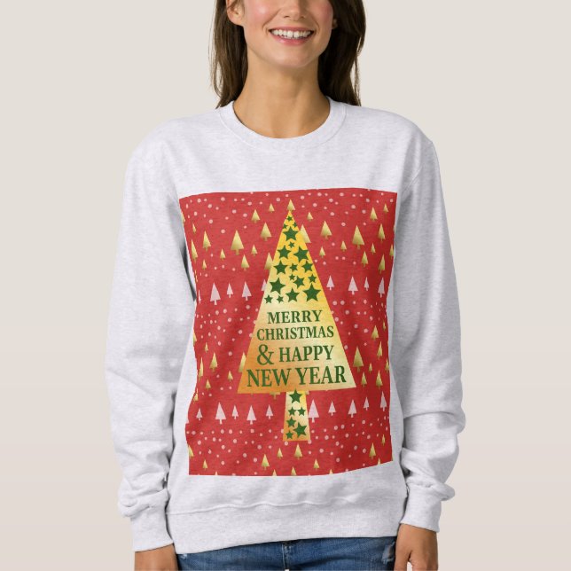 Golden Julgran - Röda landskapet T Shirt (Framsida)