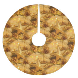 Golden Julgran Skirt Julgransmatta Borstad Polyester