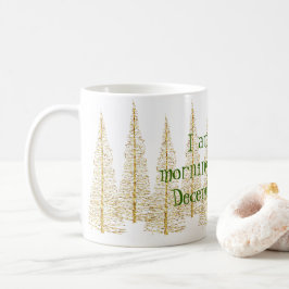 Golden Julgranar Morgonperson Mugg