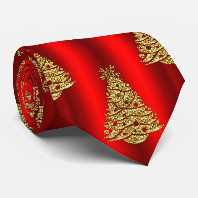 Golden Julgranar på Red Slips (Rullad)