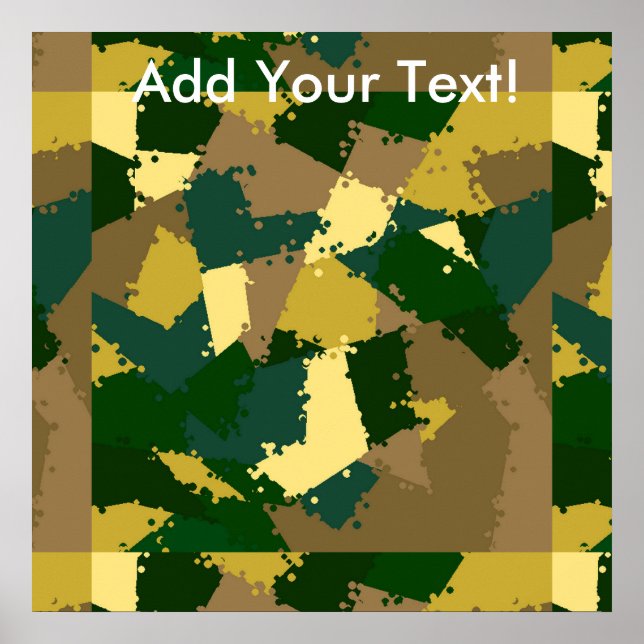 Golden Jungle Camo Poster (Framsidan)
