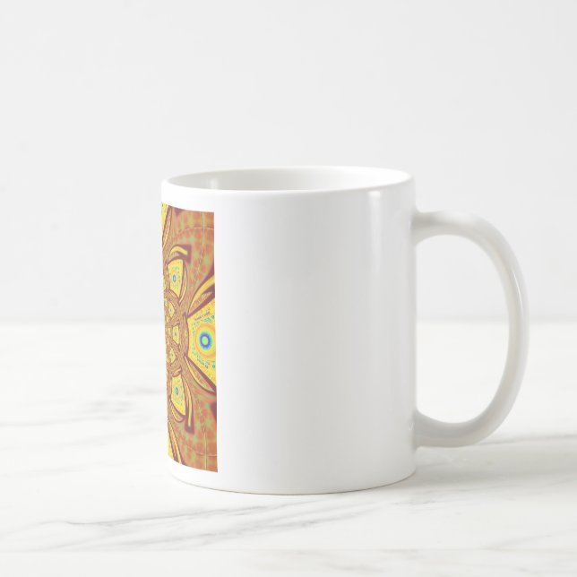 Golden Kaleidoscope Art-utskrift Kaffemugg (Höger)