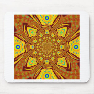Golden Kaleidoscope Art-utskrift Musmatta