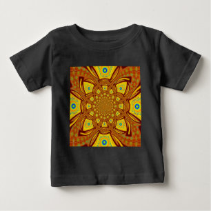 Golden Kaleidoscope Art-utskrift T-shirt