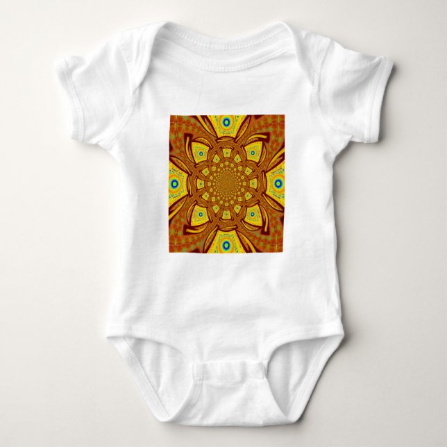 Golden Kaleidoscope Art-utskrift Tee (Framsida)
