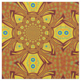 Golden Kaleidoscope Art-utskrift Tyg