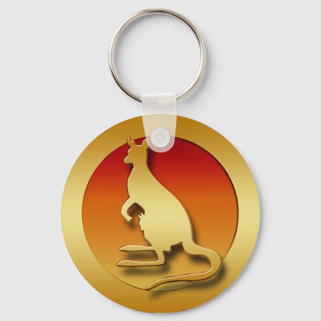 GOLDEN KANGAROO NYCKELRING (Framsida)