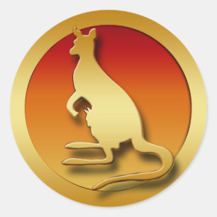GOLDEN KANGAROO RUNT KLISTERMÄRKE