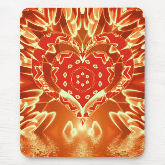 Golden Kärlek Petals Mousepad Musmatta (Framsidan)