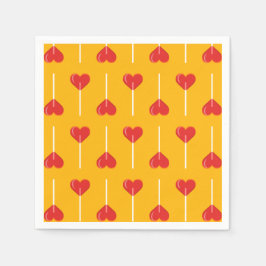 Golden Kärlek Suckers Red Pappersservett