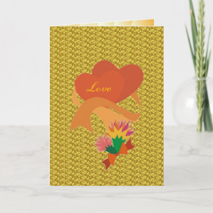 Golden Kärlek Valentinkort Helgkort