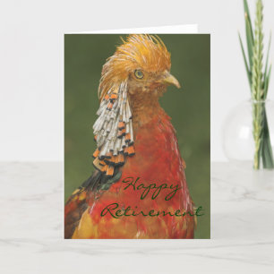 Golden/kinesiskt pheasant Lycklig Pension-kort Kort