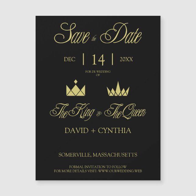 Golden King & Queen Crowns for Wedding (Framsida)