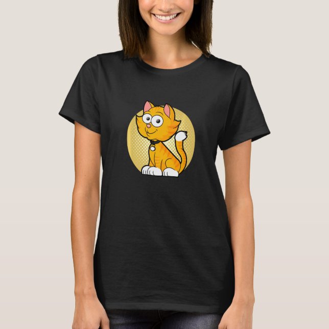 Golden Kitten Pets Cat House Tiger T Shirt (Framsida)