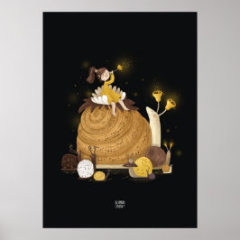 GOLDEN KLOCKOR av Alexandra Dikaia Poster