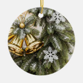 Golden Klockor jul-prydnad Julgransprydnad Keramik
