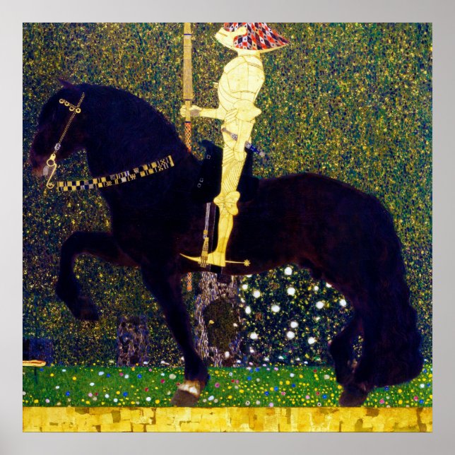 Golden Knight, Gustav Klimt Poster (Framsidan)