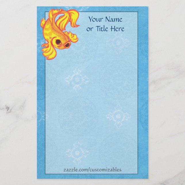 Golden Koi Stationery Brevpapper (Framsida)