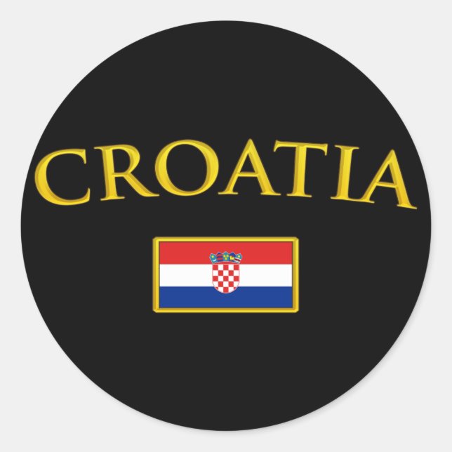 Golden Kroatien Runt Klistermärke (Framsida)