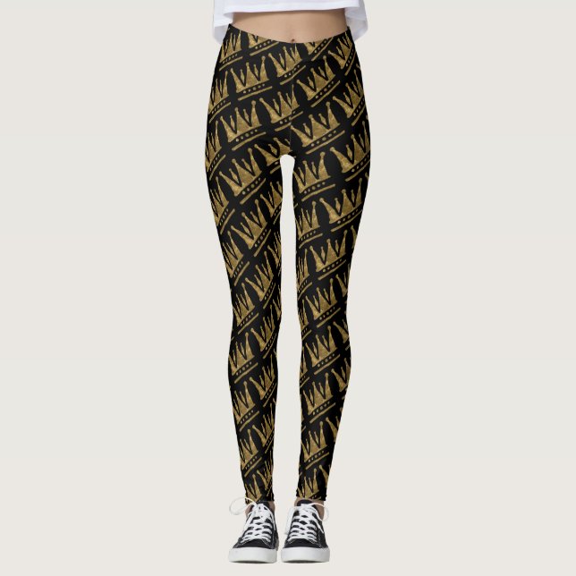 Golden Krona Anpassningsbar Leggings (Framsida)