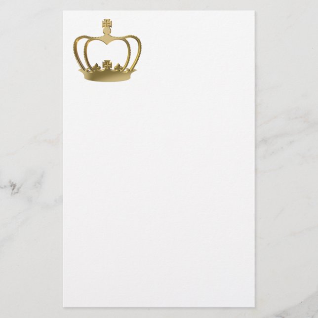 Golden krona brevpapper (Framsida)
