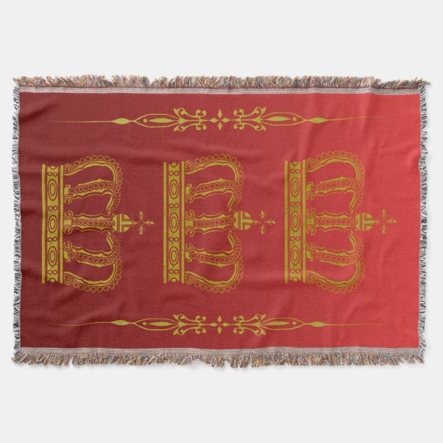 Golden Krona + dina idéer Filt (Framsidan)