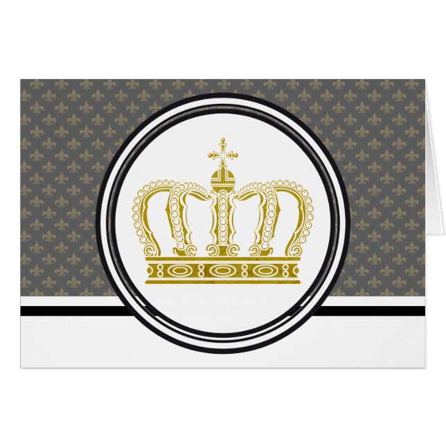 Golden Krona + dina idéer Hälsningskort (Framsidan Horizontal)