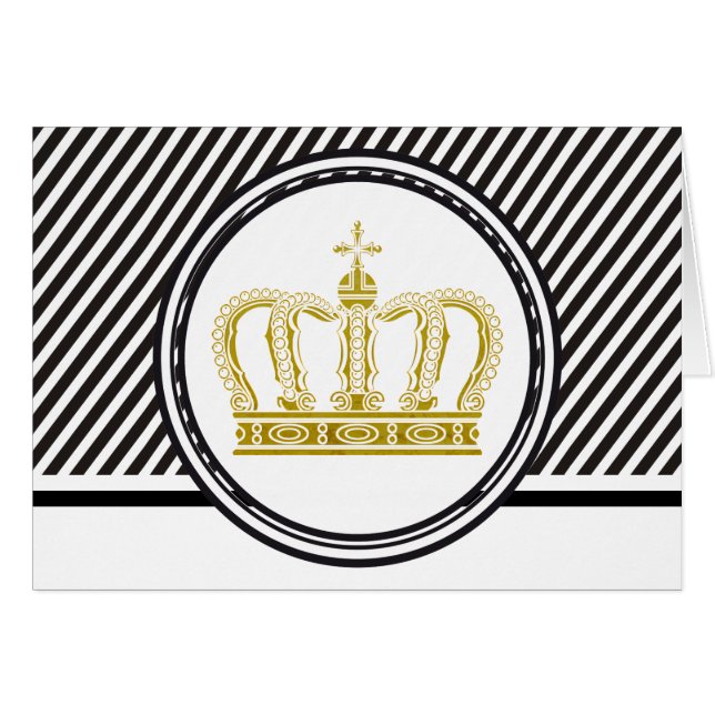 Golden Krona + dina idéer Hälsningskort (Framsidan Horizontal)