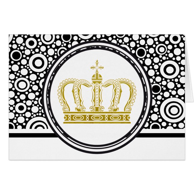 Golden Krona + dina idéer Hälsningskort (Framsidan Horizontal)