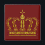 Golden Krona   dina idéer Magnet<br><div class="desc">Lönsam grafik designad av EDDA Froehlich | Den vackra guldfärgade krona är lätt att anpassa till party eller evenemanget genom att lägga till information om evenemanget,  teckensnittet stil,  teckensnittet storlek & färg och ordalydelsen. Det är för alla självsäkra människor | För andra formgivningar och produkter kontakta mig gärna: contact@eddart.de</div>