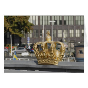 Golden krona hälsningskort