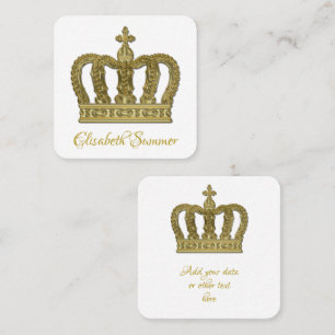 Golden Krona - lyxfritt royal Square 2 Fyrkantigt Visitkort