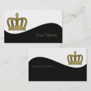 Golden Krona - lyxroyal 2 Visitkort