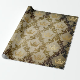 Golden Krona Royal Grungy Ivory Grönt Velvet Presentpapper