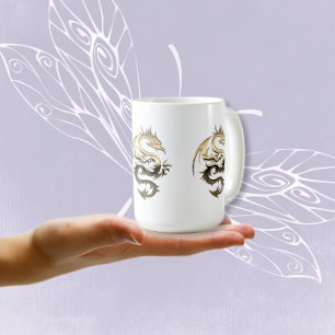 Golden Kung Dragon Kaffemugg