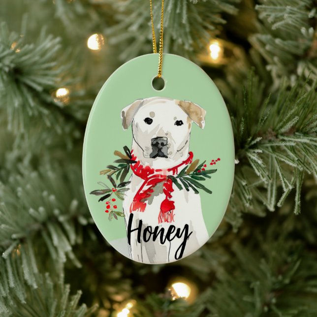 Golden Lab jul Ceramic Ornament (Träd)