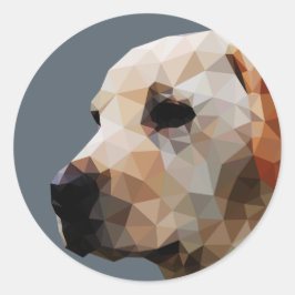 Golden Lab Low Poly Art Runt Klistermärke