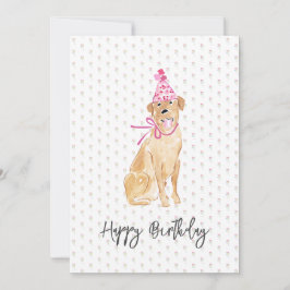 Golden Labrador Birthday Hat Balloons Hund Pet Rol