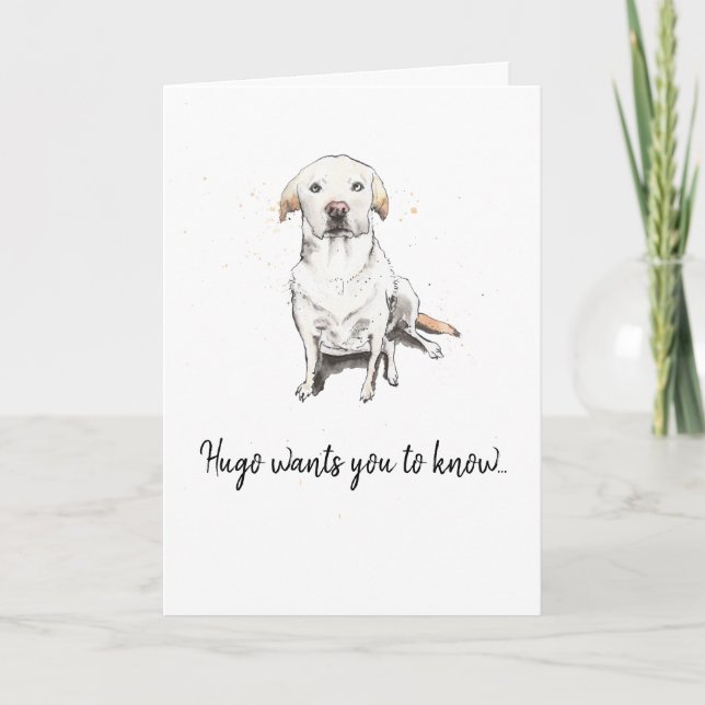 Golden Labrador-hämtning personlig Fars dag Kort (Framsida)