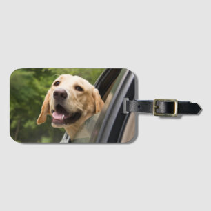 Golden Labrador i Spegel Bagagebricka