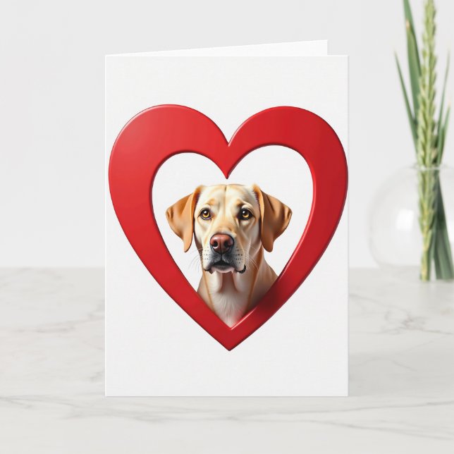 Golden Labrador Love Card Kort (Framsida)